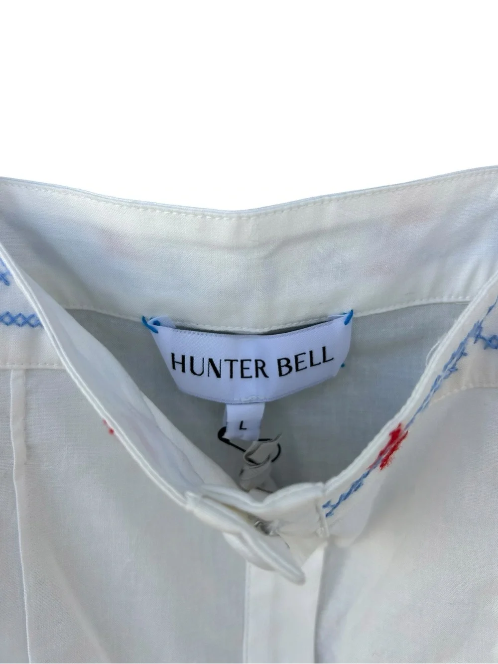 NWT Hunter Bell Emery White Embroidered 100% Cotton Tank Top - Size Large - Picture 6 of 15